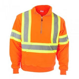 Coolworks Hi-Vis Half Zip Fleece Pullover, Orange, 3XL-5XL, EA