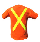 Viking Orange Safety Cotton T-Shirt with 50+ UPF Sun Protection, EA