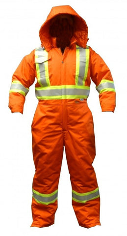 Viking Orange Traffic Insulated Coverall with UPF 50+. EA